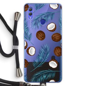 Kokosnoot roze: Honor Note 10 Transparant Hoesje met koord