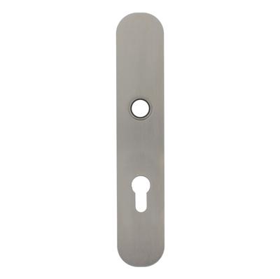 P&E P+E afgerond langschild PC72 met 3 draadbussen 240x45x2mm - RVS