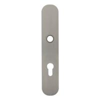 P&E P+E afgerond langschild PC72 met 3 draadbussen 240x45x2mm - RVS