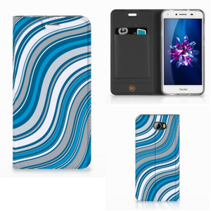 Huawei Y5 2 | Y6 Compact Hoesje met Magneet Waves Blue