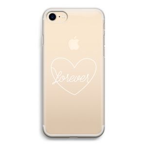 Forever heart pastel: iPhone 7 Transparant Hoesje