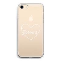 Forever heart pastel: iPhone 7 Transparant Hoesje