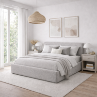 Boxspring Met Opbergruimte Hotel Lounge - Taupe Grijs - Dekbed-Discounter.nl