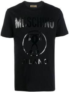 Moschino t-shirt en coton biologique à logo imprimé - Noir