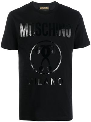 Moschino t-shirt en coton biologique à logo imprimé - Noir