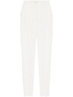 Dolce & Gabbana pantalon droit en dentelle - Blanc