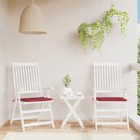 VidaXL Tuinstoelkussens 2 st 50x50x4 cm oxford stof wijnrood