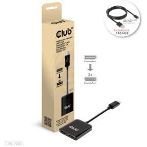 CLUB3D CSV-7200 video splitter DisplayPort 2x DisplayPort