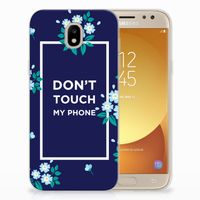 Samsung Galaxy J5 2017 Silicone-hoesje Flowers Blue DTMP - thumbnail