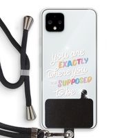 Right Place: Pixel 4 XL Transparant Hoesje met koord