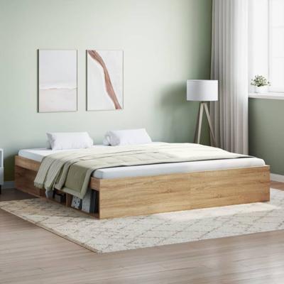 Bedframe sonoma eikenkleurig 180x200 cm Super King Size