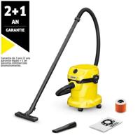 Nat- en droogzuiger KARCHER WD 2 Plus V-15/4/18 C - Polypropyleen tank 15 L - 1000W (Blowerfunctie)