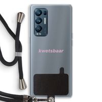 kwetsbaar: Oppo Find X3 Neo Transparant Hoesje met koord