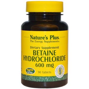 Betaine Hydrochloride - 600 mg (90 Tablets) - Nature&apos;s Plus