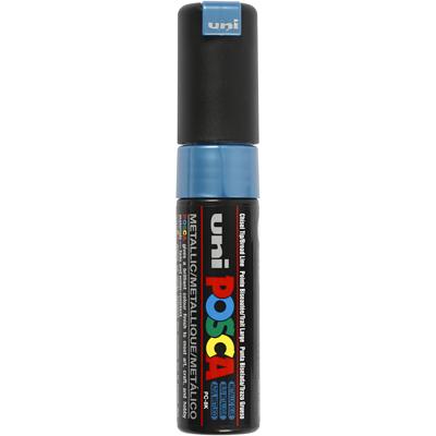 Uni-Posca Posca marker, afm pc-8k, lijndikte 8 mm, breed, metallic blauw, 1 stuk