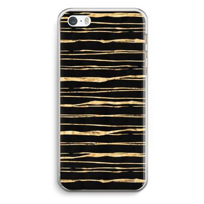 Gouden strepen: iPhone 5 / 5S / SE Transparant Hoesje
