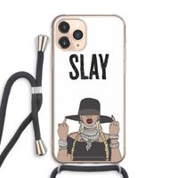Slay All Day: iPhone 11 Pro Max Transparant Hoesje met koord