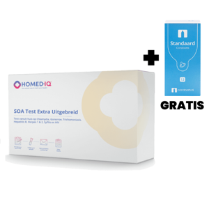 SOA test Extra uitgebreid Chlamydia, Gonorroe, Trichomonas, HIV, Hepatitis B, Syfilis en Herpes Simplex Virus I & II