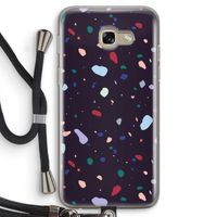 Dark Rounded Terrazzo: Samsung Galaxy A5 (2017) Transparant Hoesje met koord