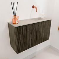 Toiletmeubel Mondiaz Joya Dlux | 70 cm | Meubelkleur Shadow | Faye wastafel Opalo Wasbak Rechts | Zonder kraangat(en)