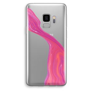Paarse stroom: Samsung Galaxy S9 Transparant Hoesje