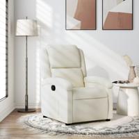 Fauteuil verstelbaar fluweel crmekleurig