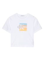 Calvin Klein Kids t-shirt en coton à logo imprimé - Blanc