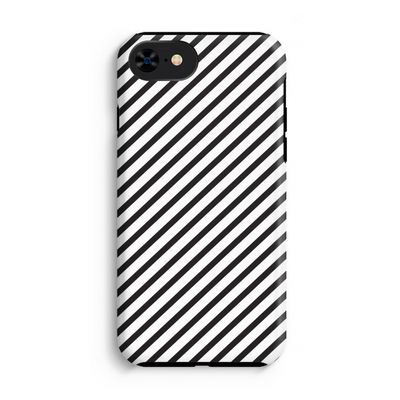 Strepen zwart-wit: iPhone SE 2020 Tough Case