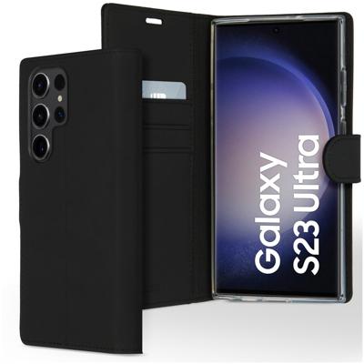Accezz Wallet Softcase Bookcase Samsung Galaxy S23 Ultra Telefoonhoesje Zwart