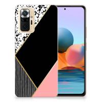 Xiaomi Redmi Note 10 Pro | TPU Hoesje | Zwart Roze Vormen