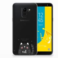 Samsung Galaxy J6 2018 Telefoonhoesje met Naam Cat Good Day