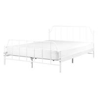 Beliani - MAURESSAC - Tweepersoonsbed - Wit - 140 x 200 cm - Metaal