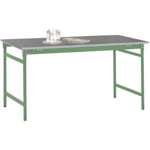 Manuflex BB3044.6011 Bijzettafel basis stationair met staalbeslag schijf in Reseda groen RAL 6011, bxdxh: 1250 x 800 x 780 mm Reseda groen (RAL 9010)