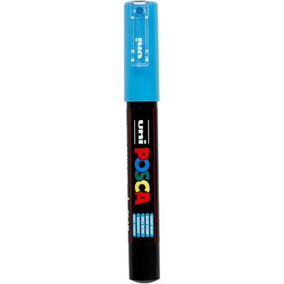 Uni-Posca Posca marker, afm pc-1m, lijndikte 0,7 mm, extra-fijn, lichtblauw, 1 stuk