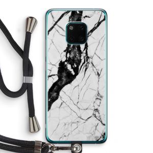 Witte marmer 2: Huawei Mate 20 Pro Transparant Hoesje met koord