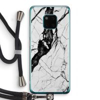 Witte marmer 2: Huawei Mate 20 Pro Transparant Hoesje met koord