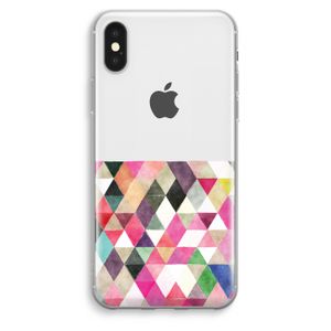 Gekleurde driehoekjes: iPhone XS Max Transparant Hoesje