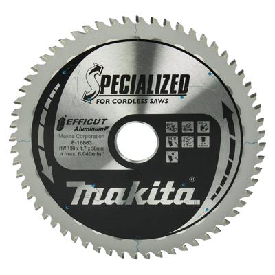 Makita Cirkelzaagblad voor Aluminium | Specialized | Ø 190mm Asgat 30/(20)mm 60T - E-16863