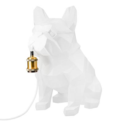 Tafellamp bulldog wit