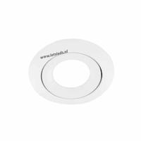 LED lamp armatuur rond WIT kantelbaar