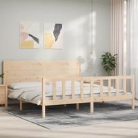 Bedframe zonder matras massief grenenhout 200x200 cm