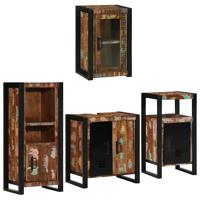 Badkamermeubelset 4 pcs Multikleur Massief gerecycled hout