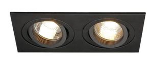 NEW TRIA 2 GU10 SQUARE zwart 2xGU10 klemveer