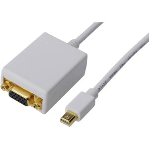 Digitus AK-340407-001-W DisplayPort / VGA Adapter [1x Mini-DisplayPort stekker - 1x VGA-bus] Wit 15.00 cm