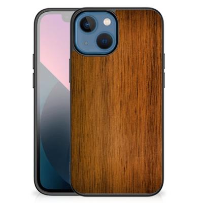 Apple iPhone 13 mini Houten Print Telefoonhoesje Donker Hout Apple iPhone 13 mini Houten Print Telefoonhoesje Donker Hout