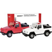 Herpa 012744 H0 Auto Puch G-klasse (W460) Cabrio, wit en rood Herpa 012744 H0 Auto Puch G-klasse (W460) Cabrio, wit en rood