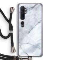 Witte marmer: Xiaomi Mi Note 10 Pro Transparant Hoesje met koord