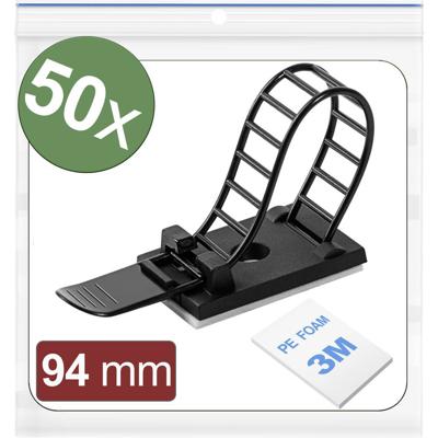 Quadrios 24CA444 Bevestigingssokkel Zelfklevend, Schroefbaar 24CA444 Zwart 50 stuk(s)