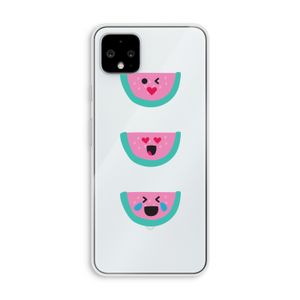 Smiley watermeloen: Pixel 4 XL Transparant Hoesje