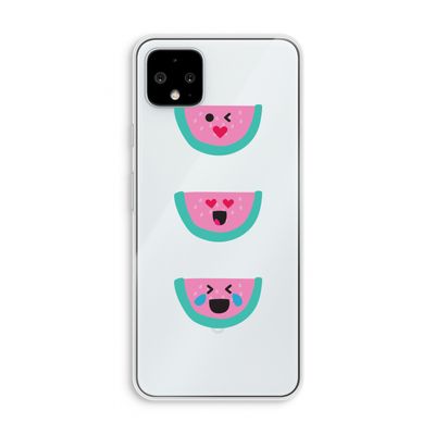 Smiley watermeloen: Pixel 4 XL Transparant Hoesje